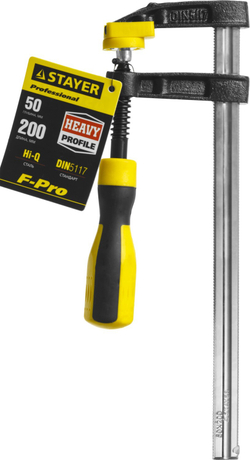 STAYER Hercules-F HF-20/5, 50 х 200 мм, усиленная струбцина F, Professional (32095-050-200)
