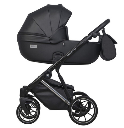 Детская коляска Riko Basic Montana Premium Silver 2 в 1 22 Black
