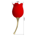 Красный клиторальный вибромассажёр Rose Lover