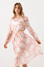 51559 Платье женское (розовый мультиколор)