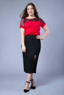 Юбка женская 3833АП, чёрный #366Чёр013833АП