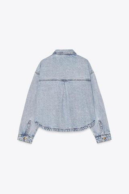 ZARA ДЖИНСОВАЯ КУРТКА Z1975, ГОЛУБОЙ