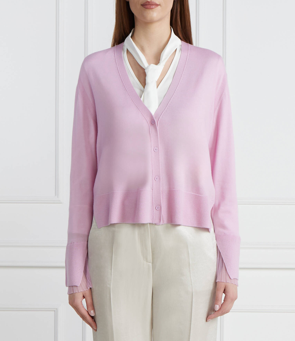 Хлопковый кардиган Marc Cain - лавандовый (WC 39.10 M73)