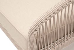 "Канны" модульная угловая лаунж-зона из роупа (веревки) со столом "Диего" (молочный), цвет бежевый