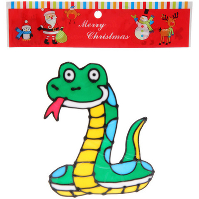 Наклейка на стекло «Змея ударница» 20*20 см