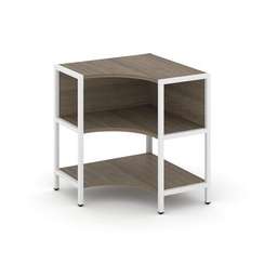 Shelf System Односекционный угловой стеллаж двухярусный SN.STMU-211 Вяз Благородный/Металл Белый 810