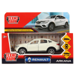 Модель ин. мет. "Renault Arkana" 12см, откр. дв, багаж, белый, в коробка ARKANA-12-WH (Технопарк)
