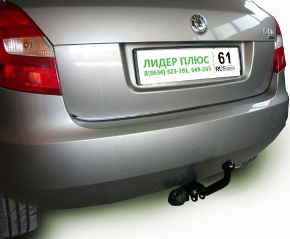 Фаркоп Лидер-Плюс для SKODA FABIA (хетчбек) 2007-2014 с электрикой (Smart) и сертифкатом в комплекте арт.(S102-A)