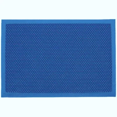 Коврик придверный»Твист плюс»закрытые ячейки с подложкой 6,2мм 40*60 см синий