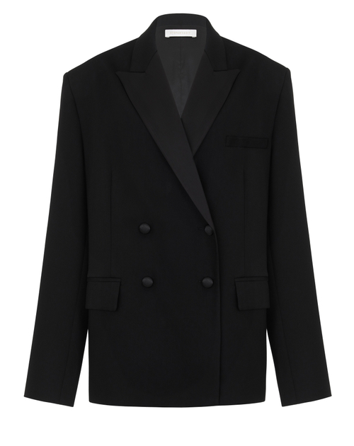 Жакет Loran с черным воротом, черный