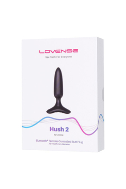 Анальная втулка LOVENSE Hush 2 (XS), 12,1 см, Ø 2,5 см