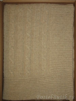 Плед 140х180 Treccia от CO.BI. светло-коричневый