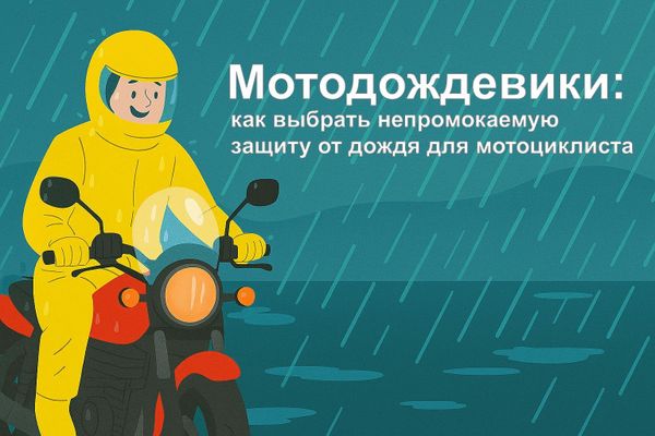 Мотодождевики: как выбрать непромокаемую защиту от дождя для мотоциклиста