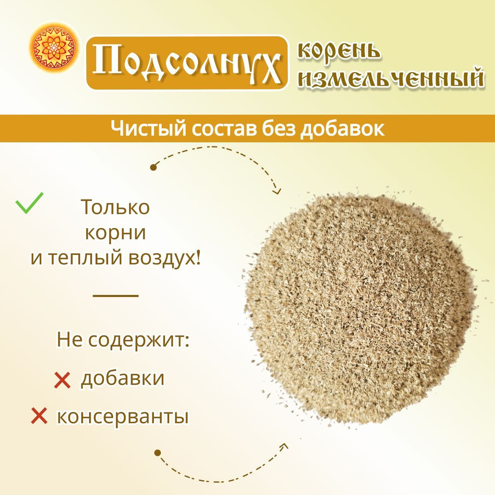 Подсолнуха корень измельченный.
