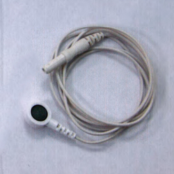 Электрод чашечковый с кабелем отведения ЭВП белый для ЭЭГ 1 м