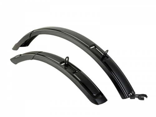 Крылья AUTHOR пластик AXP-City 51 black 27.5-29 х51 мм раздвижные передний 580–700 мм зад 780–900 мм с усами черные