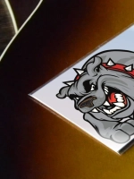 Стикер - Серый пёс - Злая собака