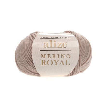 Мерино роял (Merino royal) пряжа Alize 100%шерсть5х50г/100м 75 кофе с молоком