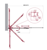 Шторка на ванну BelBagno LUCE-VF-11-90/145-C-Cr