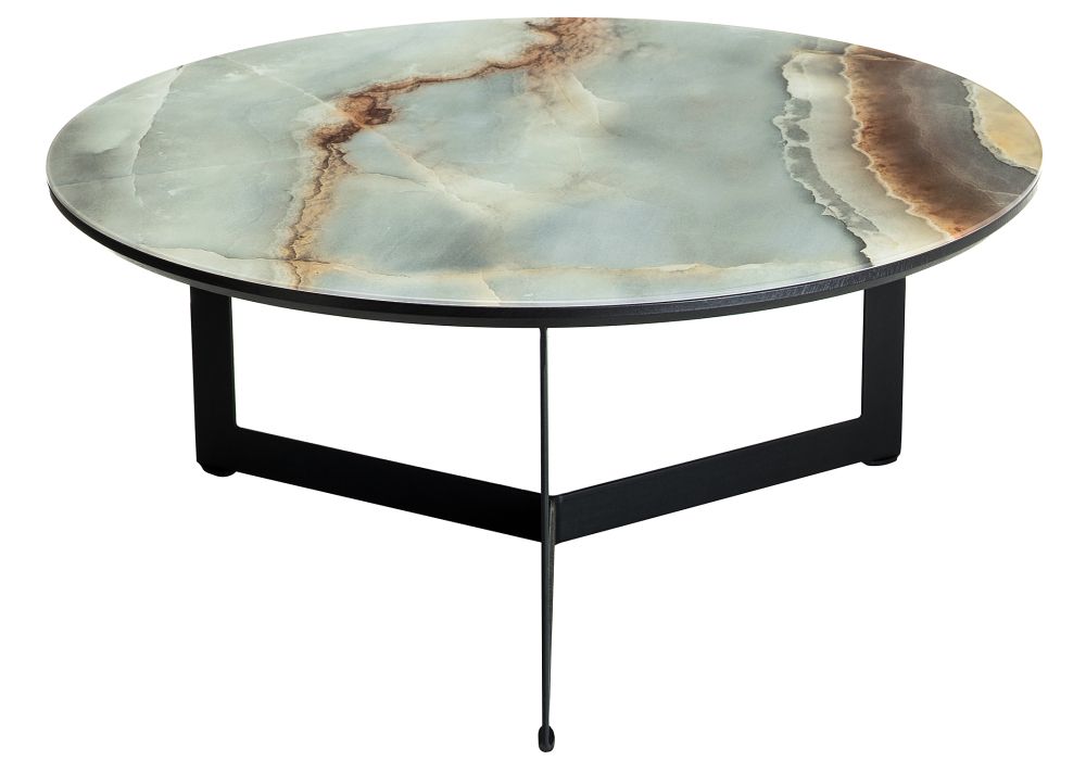 Журнальный столик Роб D-700 70х33 мрамор голубой