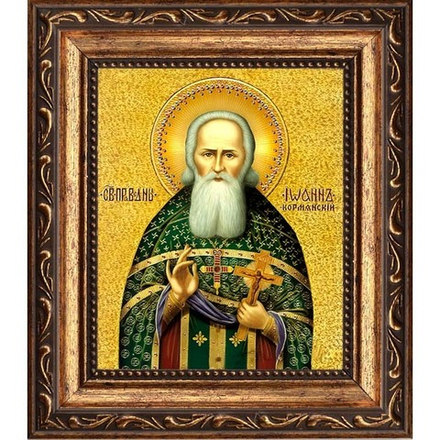 Иоанн Кормянский, праведный пресвитер. Икона на холсте.