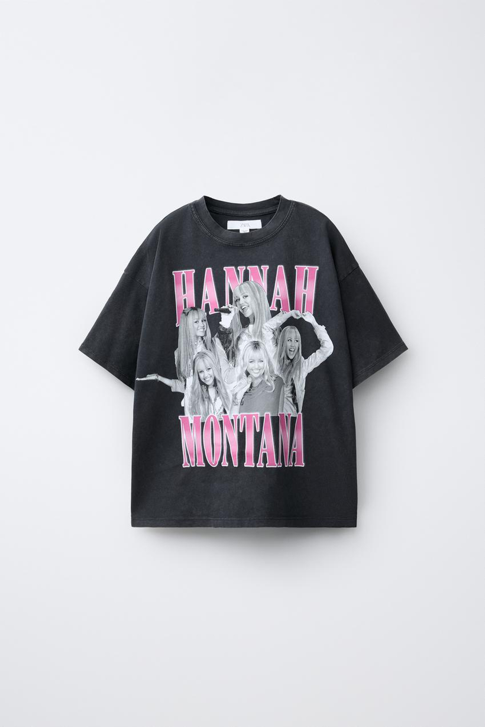 ZARA ФУТБОЛКА HANNAH MONTANA © DISNEY, АНТРАЦИТОВО-СЕРЫЙ