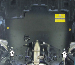 Защита картера Двигателя, КПП. 2 мм, Сталь. для Nissan Teana 2008-2014 MOTODOR.01443