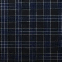 Ткань Пикачу клетка, 225 гр/м2, 150 см, Темно-синий
