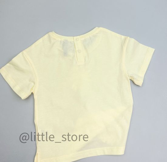 Футболка хлопковая "Ромашковое лето" банановый мусс