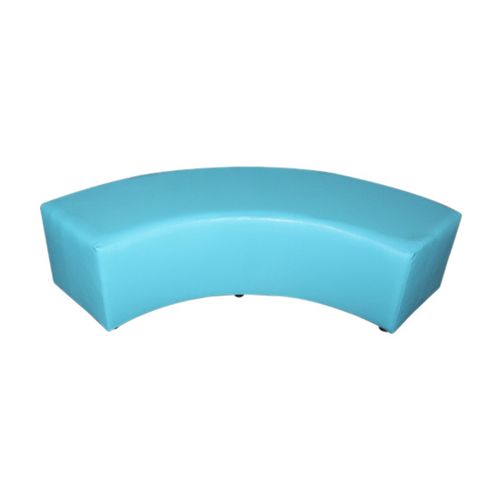 Банкетка полукруглая на каркасе (на опоре) голубой