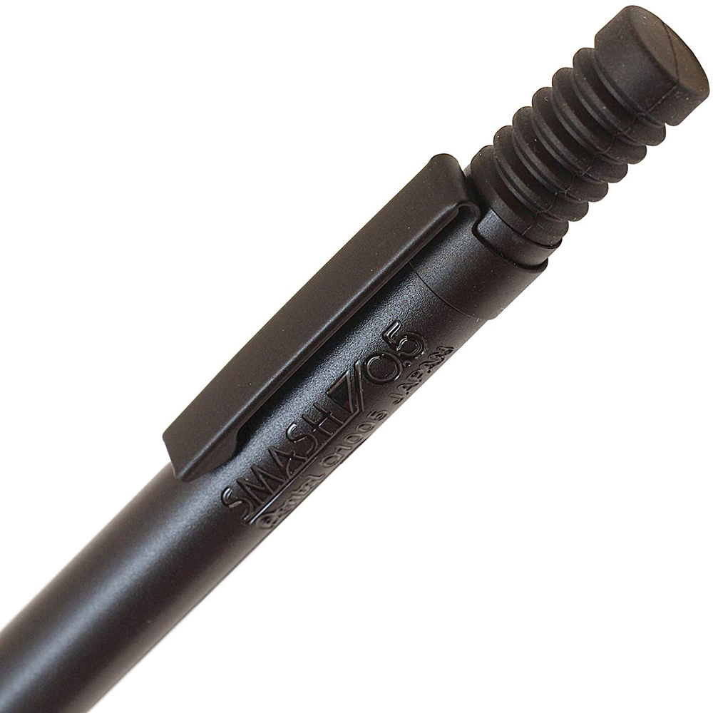 Чертёжный карандаш 0,5 мм Pentel Smash Work Ltd 2021 Modeling Black + ластик Pentel Ain Smash Modeling Black
