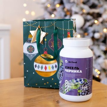 Кисель "Черника" с кусочками фруктов