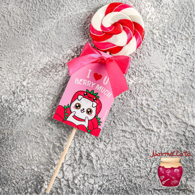 Леденец на палочке 15 гр. "I love you berry much"