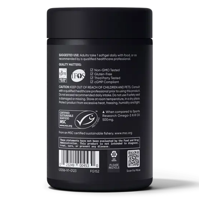 Масло антарктического криля SUPERBA с астаксантином 1000 мг, Antarctic krill oil SUPERBA 1000 mg, Sports Research, 60 капсул 2