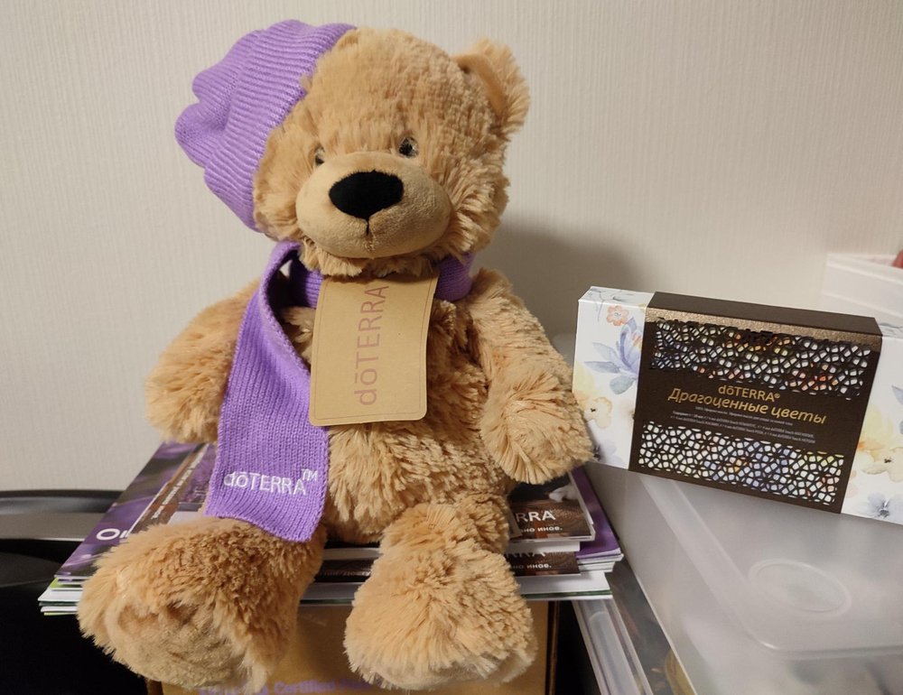 Согревающий медвежонок Тедди с эфирным маслом лаванды doTERRA, 5 мл