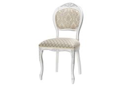 Деревянный стул Лауро патина серебро / бежевый