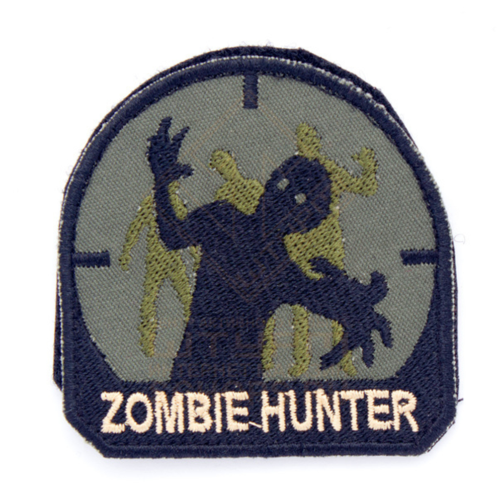 Патч ТВФ вышивка Zombie Hunter, Olive