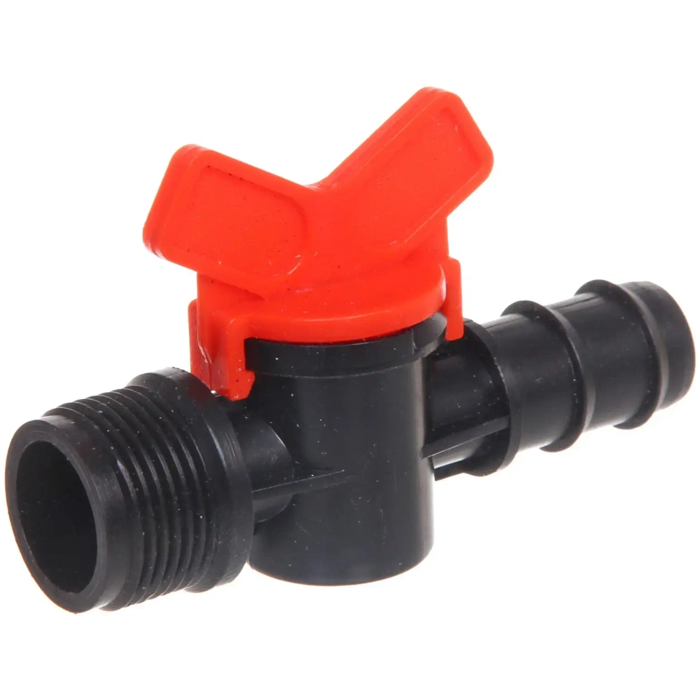 Муфта соединительная с односторонней наружней резьбой и краном 3/4» ДоброСад