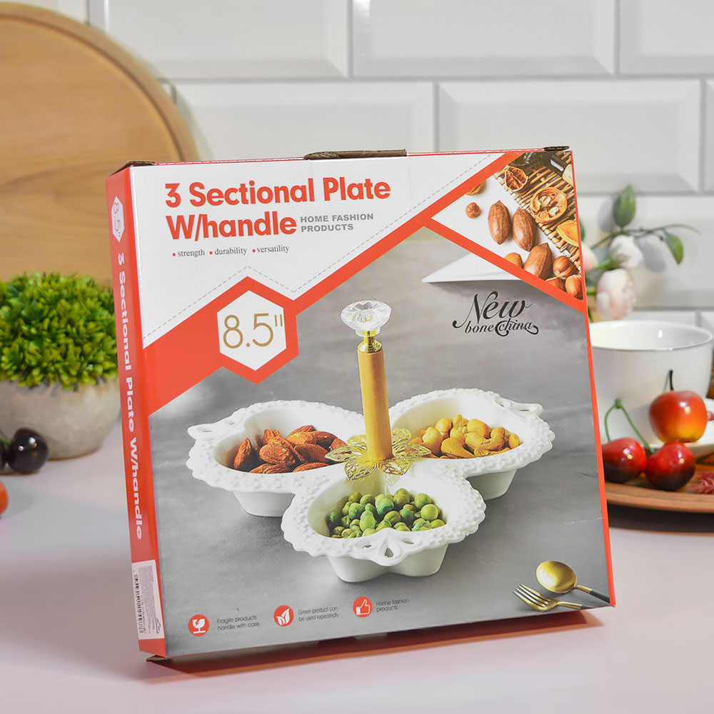 Менажница 3-х секционная 25см, ZD20232