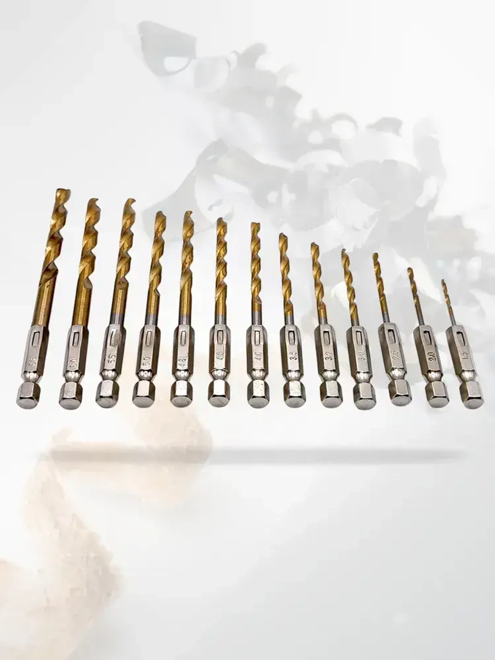Набор сверл по металлу с титановым покрытием, 13 шт