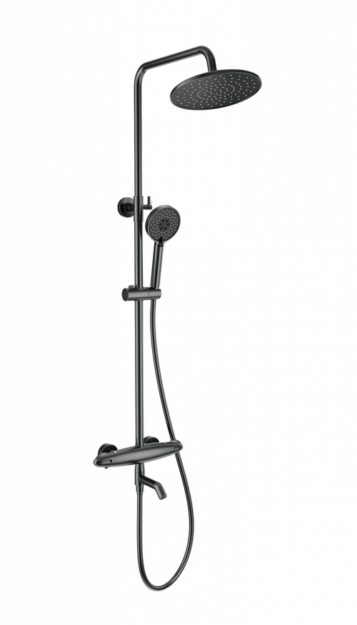 Душевая система с термостатом WONZON & WOGHAND CAPSULE, Темный графит (WW-B3031-A1-BGG)