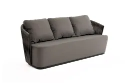 "Флоренция" диван из искусственного ротанга трехместный, цвет графит