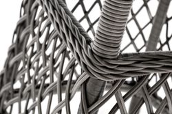 "Эспрессо" плетеный круглый стол, диаметр 80 см, цвет графит