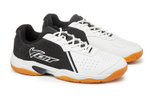 VOIT Cushioning Abrasion Resistant Breathable Low top Badminton Shoes Unisex White Black