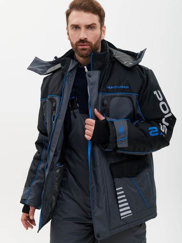 Костюм зимний Полюс LUX V-2 ткань Cell цвет Серый/Черный