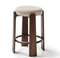 Granite Барный табурет из бежевого шенилла и массива ясеня в отделке орех 75 см