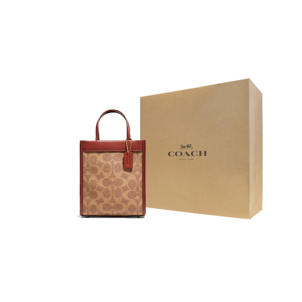 Сумка COACH Cashin 14 PVC Tote, C5277-B4NQ4