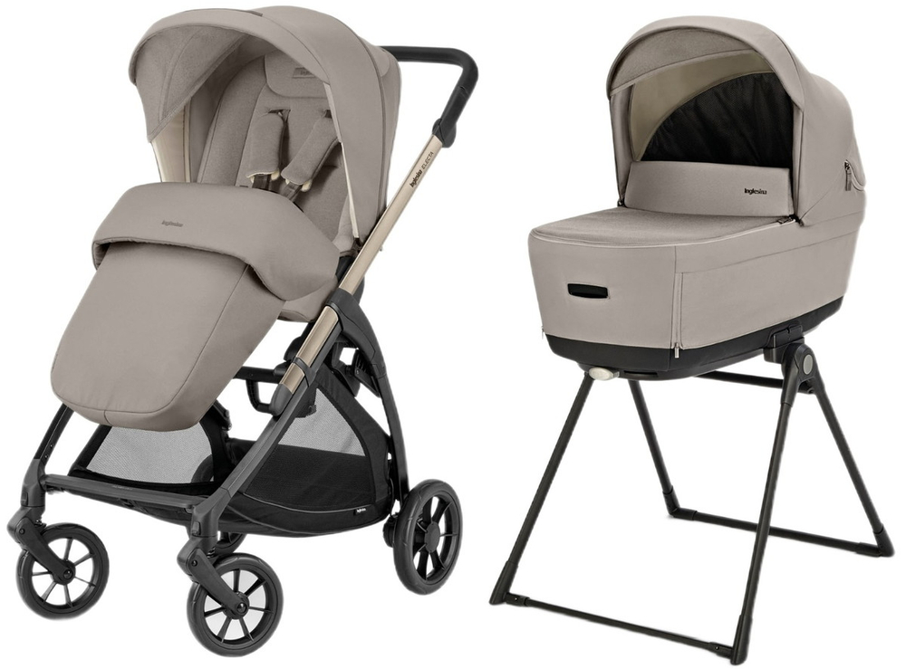 Коляска Inglesina Electa System Duo KA59S0 с подставкой под люльку Standup 2 в 1 Battery Beige