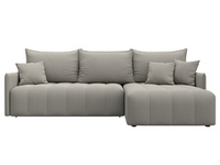 Диван угловой Лига-054 НПБ угол универсальный РОГОЖКА Амур 02 бежевый