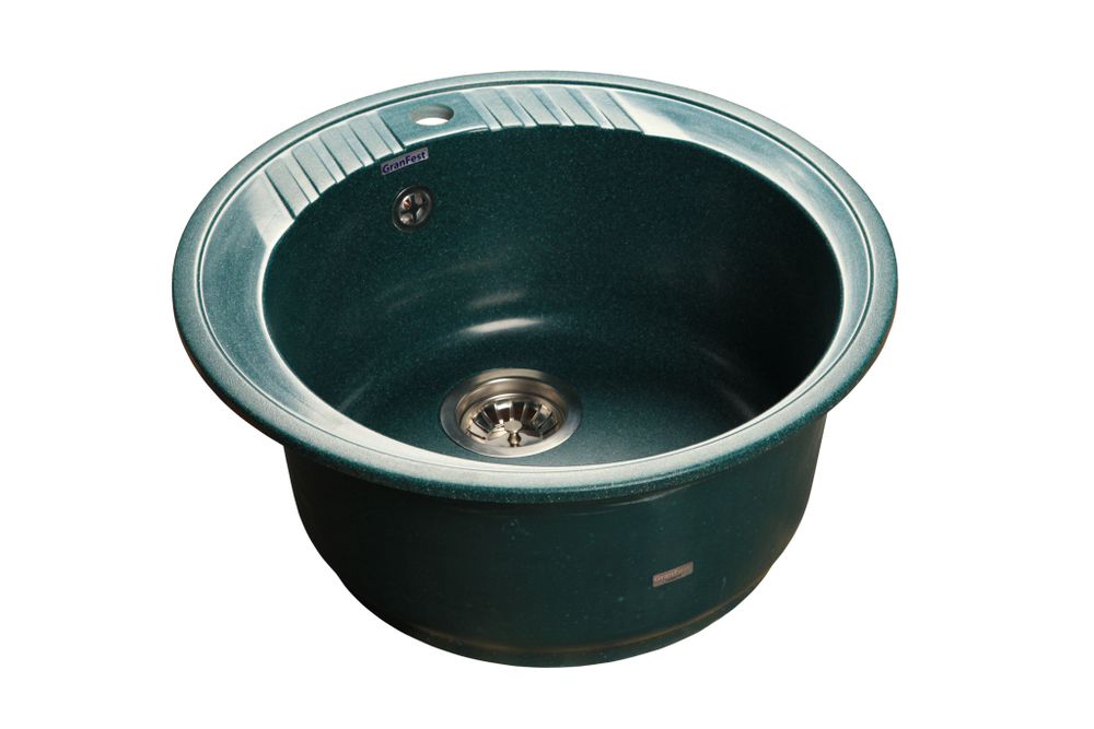 GRANFEST Мойка мрамор RONDO GF-R--520   D=520 мм   зеленый   арт.GF-